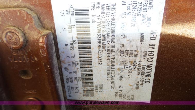 image for item L6551 2008 Ford F350 Super Duty King Ranch Crew Cab pickup truck