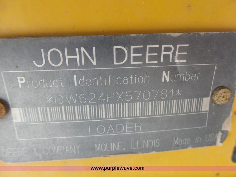 image for item L7236 1999 John Deere 624H wheel loader