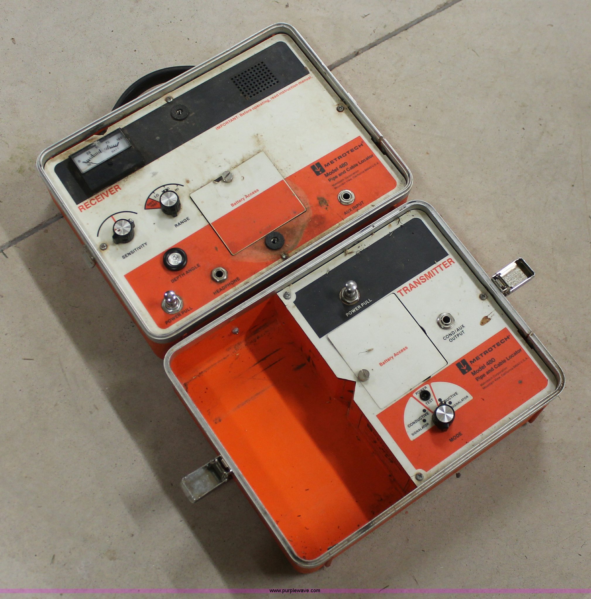 Metrotech 480 pipe and cable locator in Bray, OK Item K8880 sold