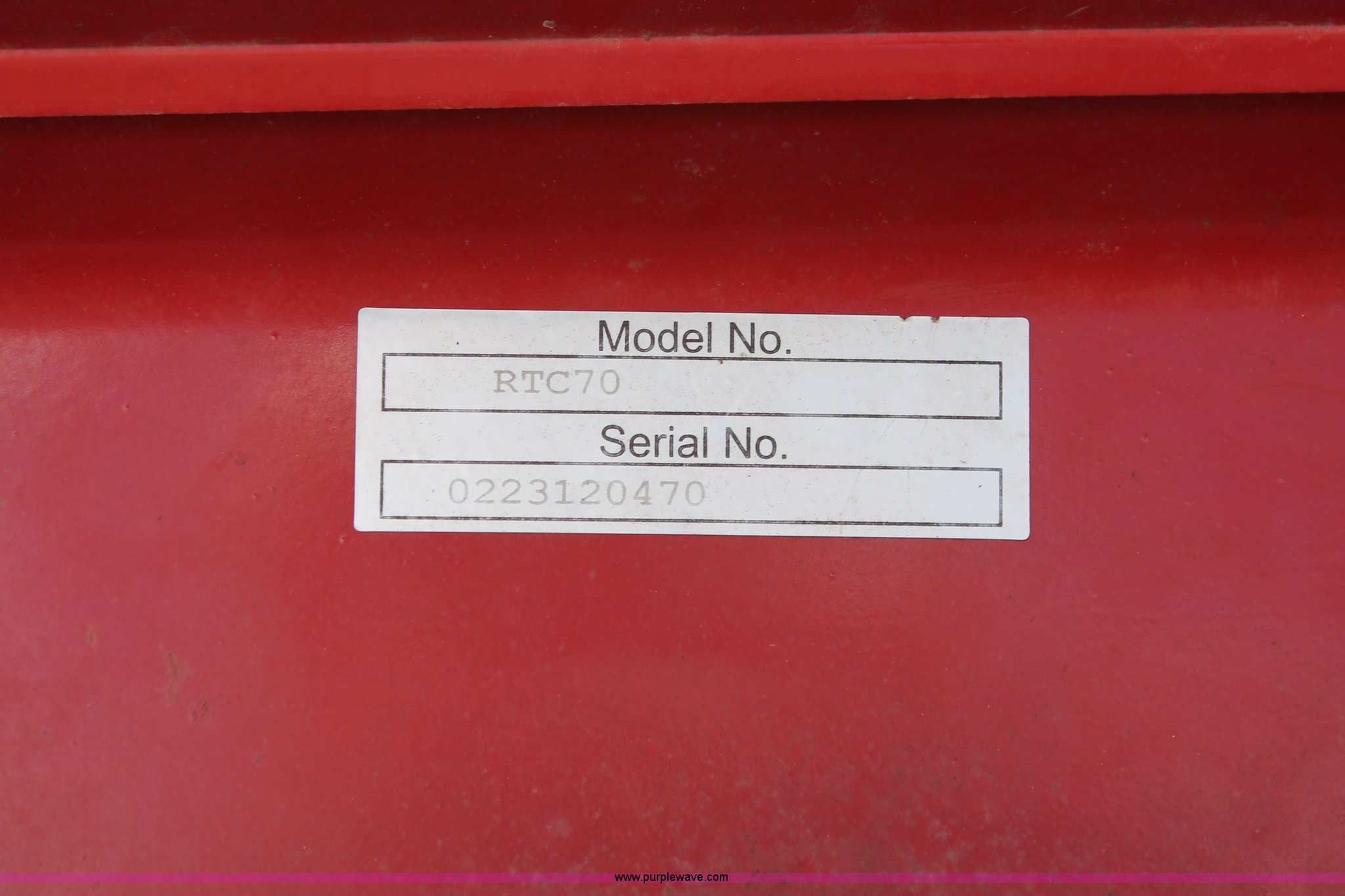 Howse RTC70 tiller in Bray, OK | Item K8934 sold | Purple Wave