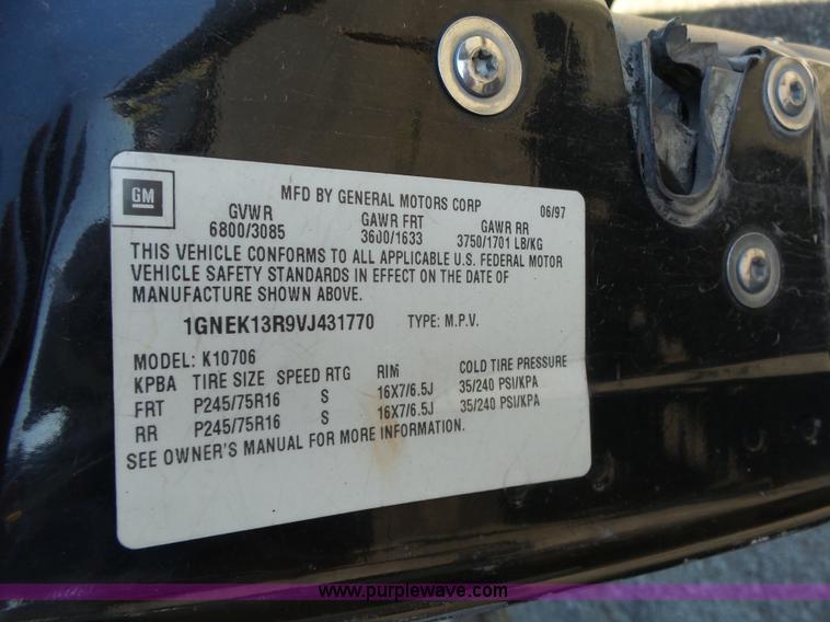 image for item BL9729 1997 Chevrolet Tahoe SUV