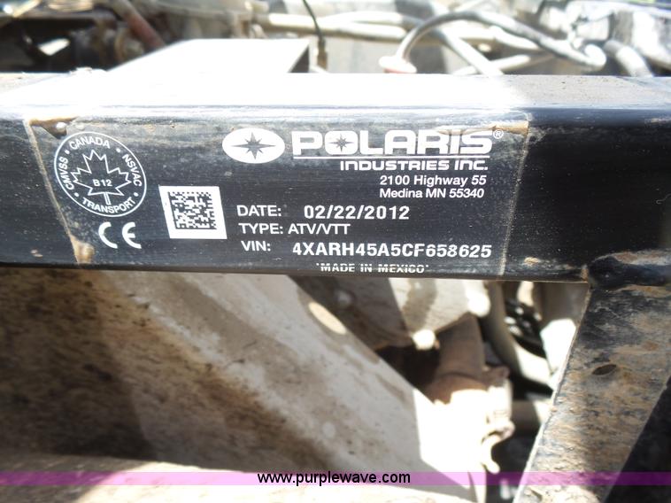 image for item BR9363 2012 Polaris Ranger 500 utility vehicle