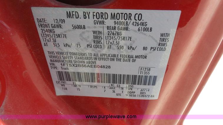 image for item K4520 2010 Ford F250 Super Duty SuperCab pickup truck