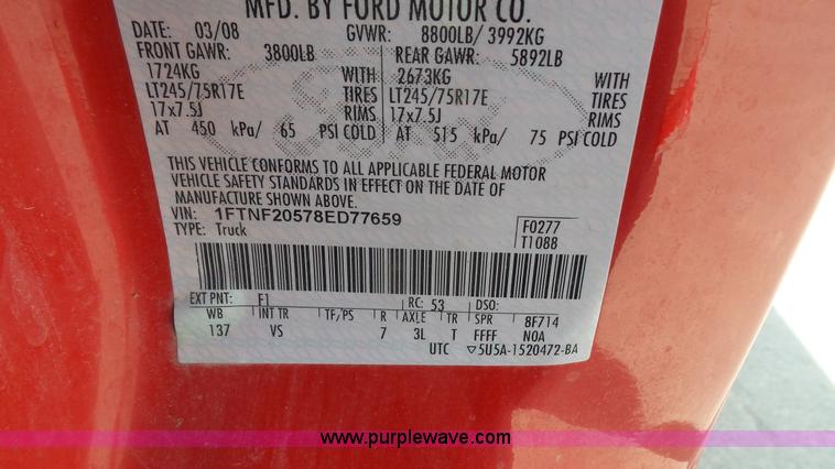 image for item K5097 2008 Ford F250 Super Duty Crew Cab pickup truck