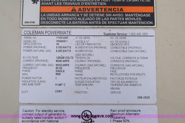 image for item K6713 Coleman Powerstation generator