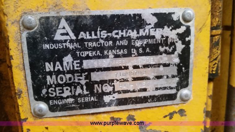 image for item K7894 1974 Allis Chalmers 840 wheel loader
