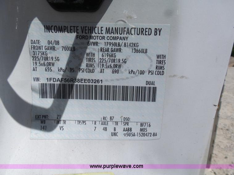 image for item K7911 2008 Ford F550 bucket truck