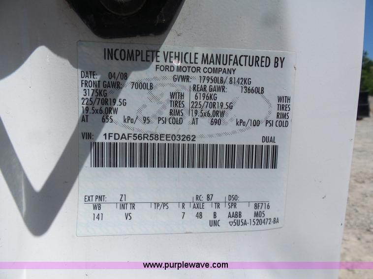 image for item K7915 2008 Ford F550 bucket truck