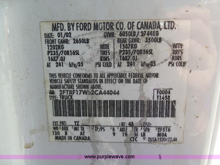 image for item K7916 2005 Ford F150 pickup truck