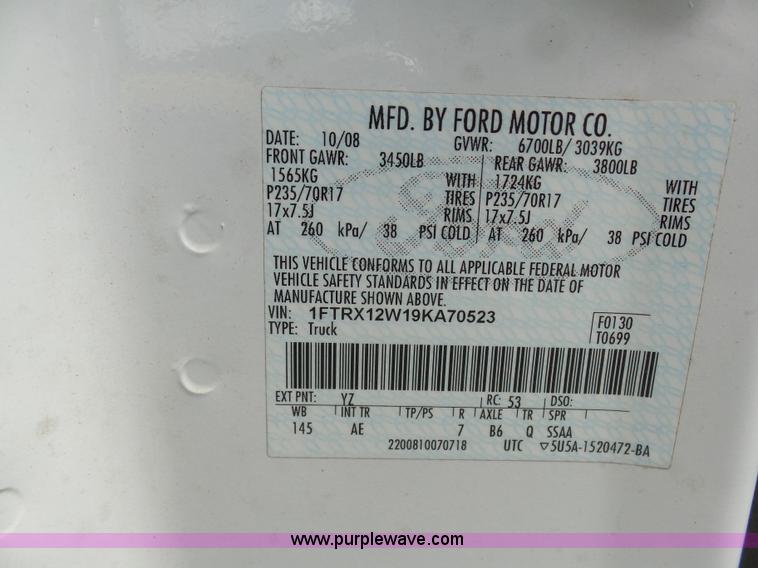 image for item K7956 2009 Ford F150 SuperCab pickup truck