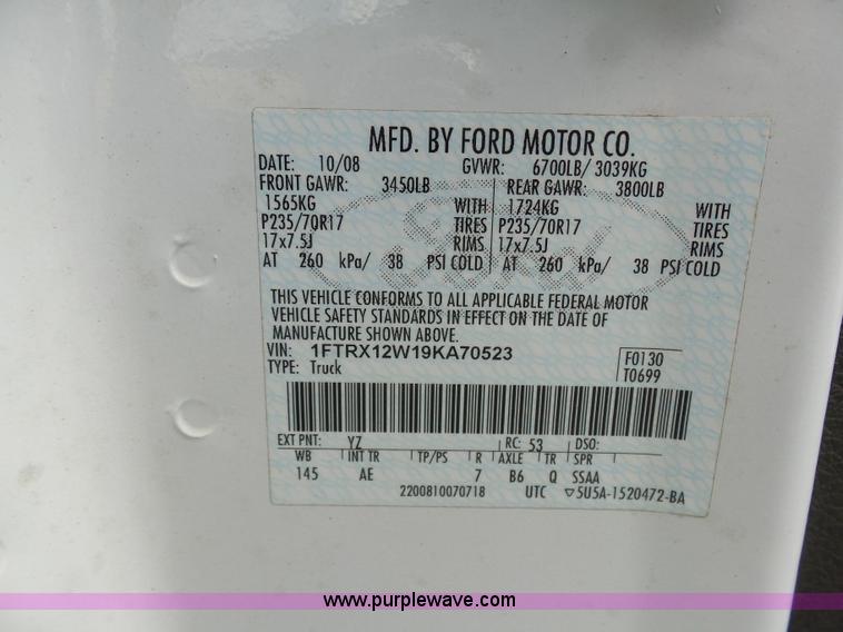 image for item K7956 2009 Ford F150 SuperCab pickup truck