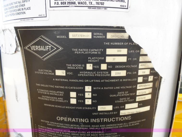 image for item K7958 2008 Ford F550 bucket truck