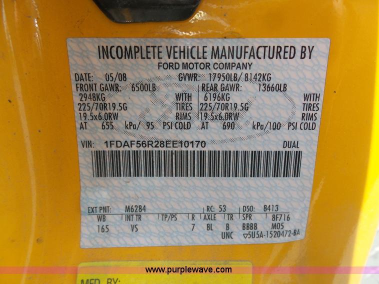 image for item K7958 2008 Ford F550 bucket truck