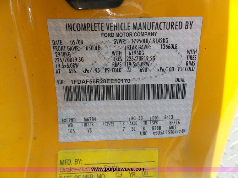 image for item K7958 2008 Ford F550 bucket truck