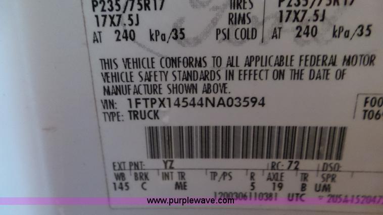 image for item L2085 2004 Ford F150 SuperCab pickup truck