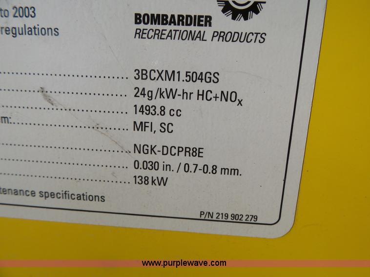 image for item L6039 2004 Bombardier GTX 6160 personal watercraft