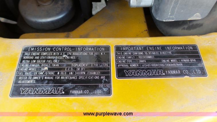 image for item K4120 2011 John Deere 50D compact excavator