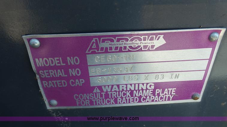 image for item K4148 Arrow Material handling forklift crane attachment