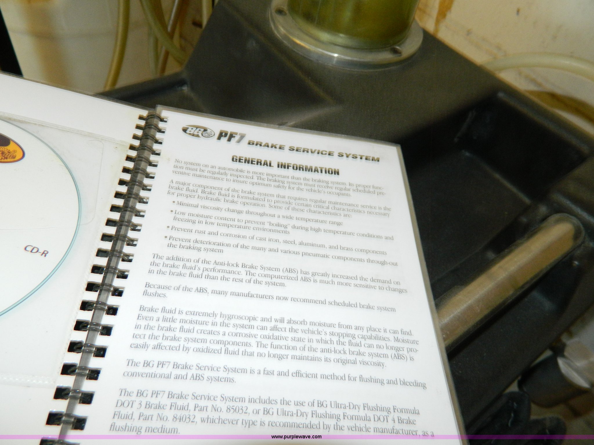 BG PF7 brake service machine in Plainville, KS Item BI9838 sold