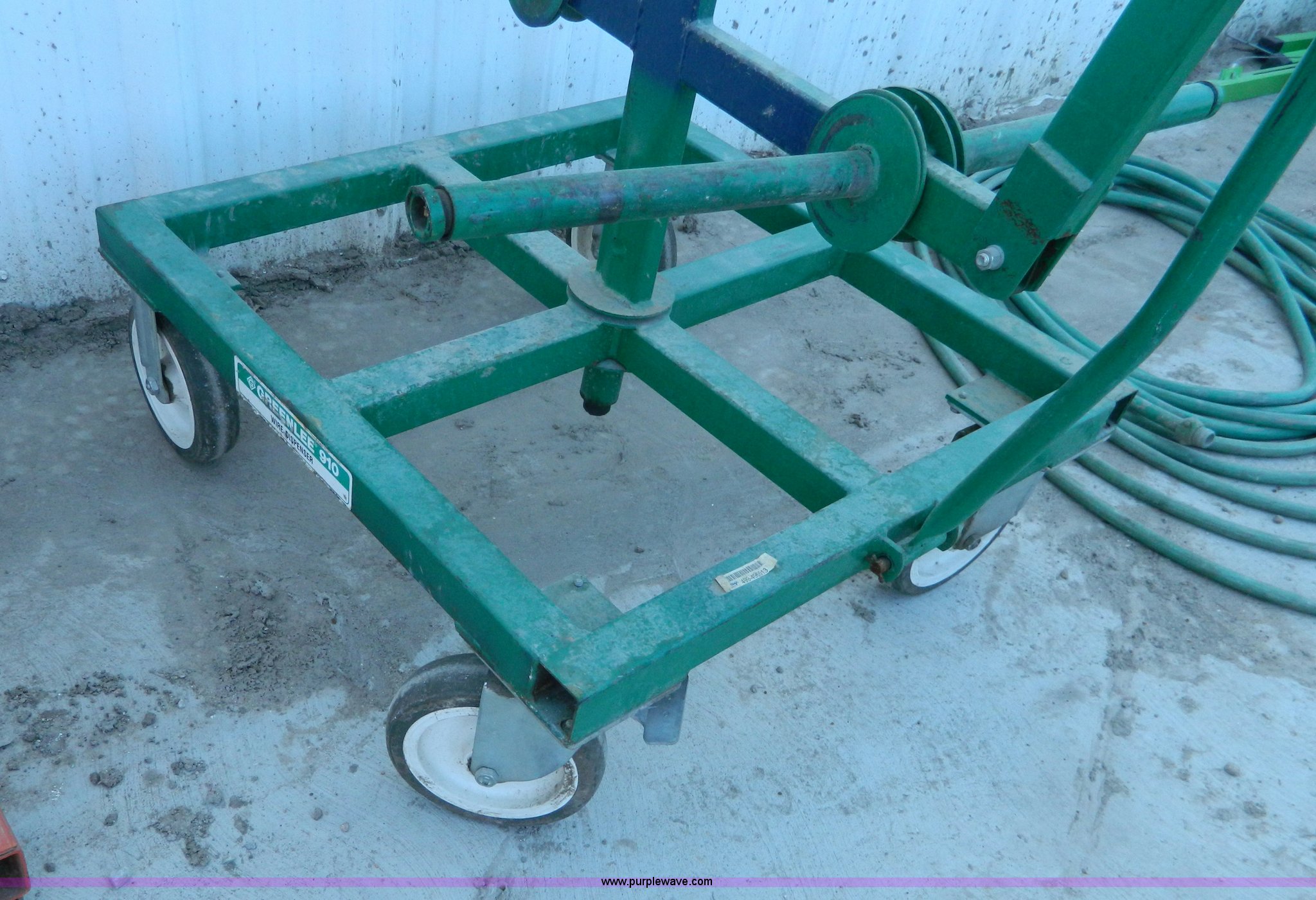 Greenlee 910 wire dispenser cart in Plainville, KS Item BI9970 sold
