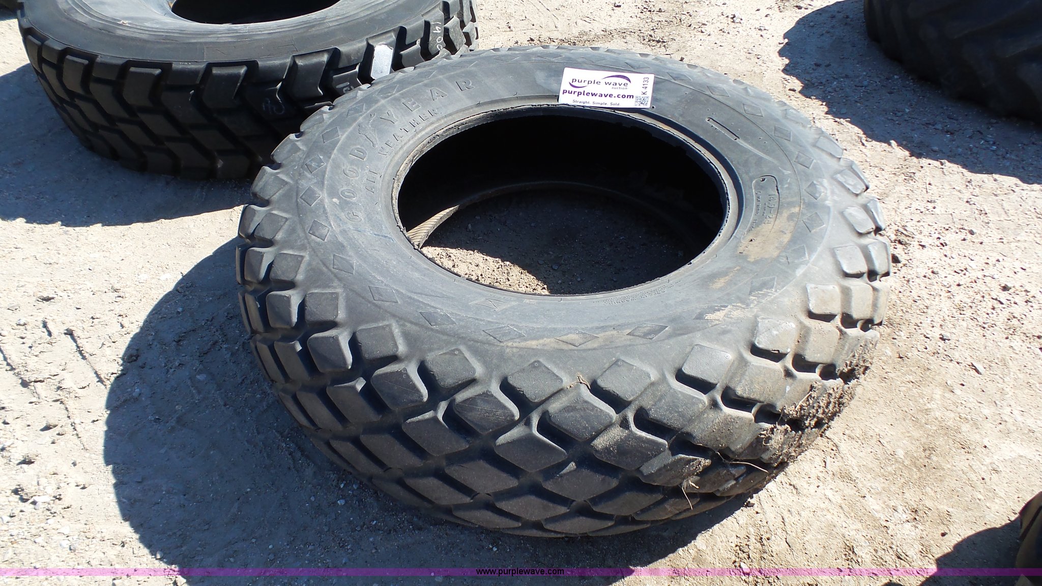 Goodyear 14.924 turf tire in Plainville, KS Item K4133 sold Purple Wave