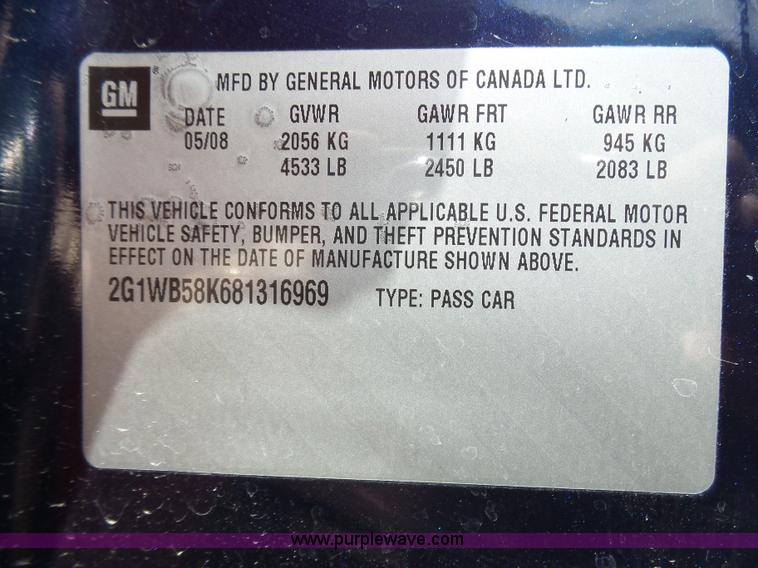 image for item AR9329 2008 Chevrolet Impala