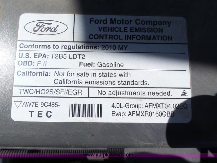 image for item AR9331 2010 Ford Ranger SuperCab pickup truck