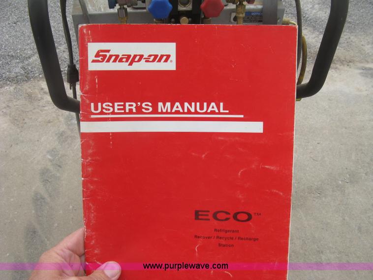 image for item BF9883 Snap-on Eco-134 recover recycle recharge system