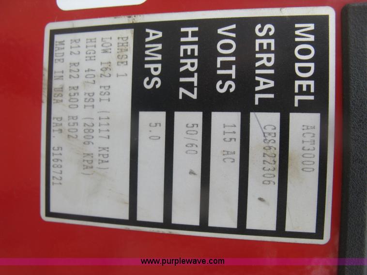 image for item BF9884 Snap-on ACT3000 refrigerant recovery recycling center