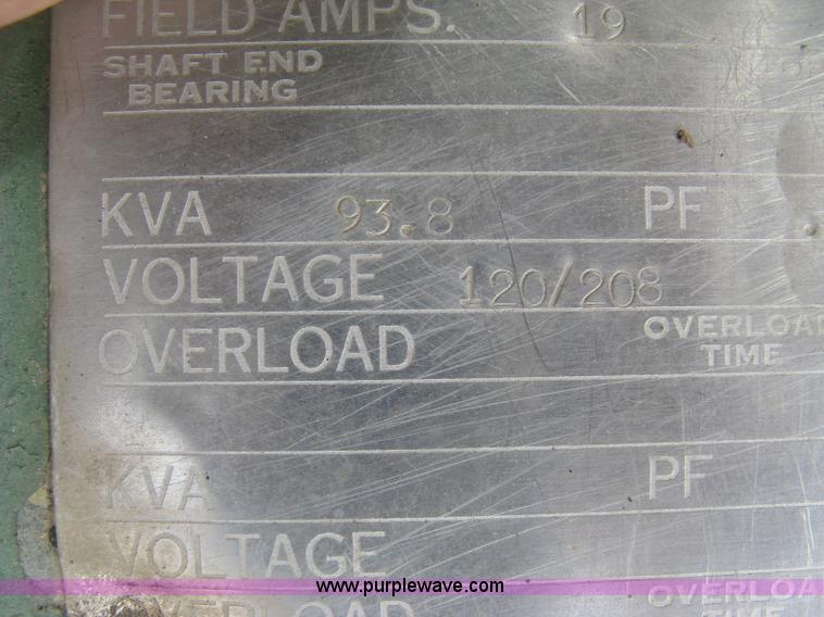 image for item J2825 Stewart & Stevenson 4GD75C generator