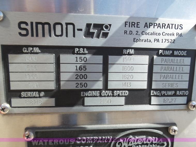 image for item J6107 1982 Hendrickson 1871-WS fire truck