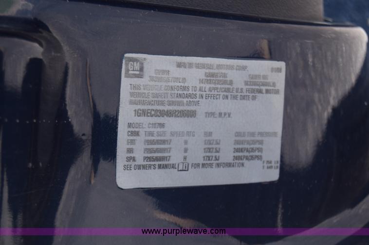 image for item K6625 2008 Chevrolet Tahoe SUV