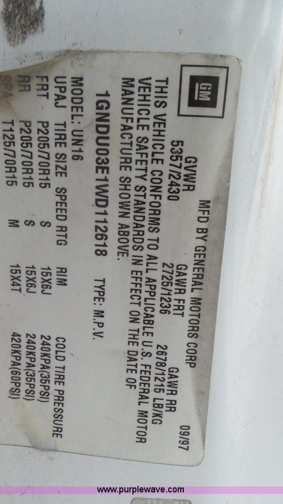 image for item L2090 2001 Chevrolet Venture van