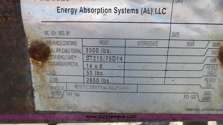 image for item L2129 Energy Absorption Sys TMA trailer