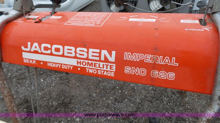image for item L2138 Jacobsen SNO626 snow blower