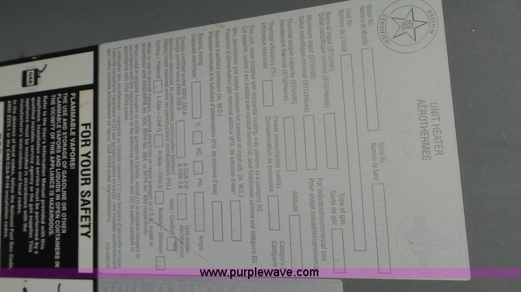 image for item L2141 Dayton 4LX67 heater