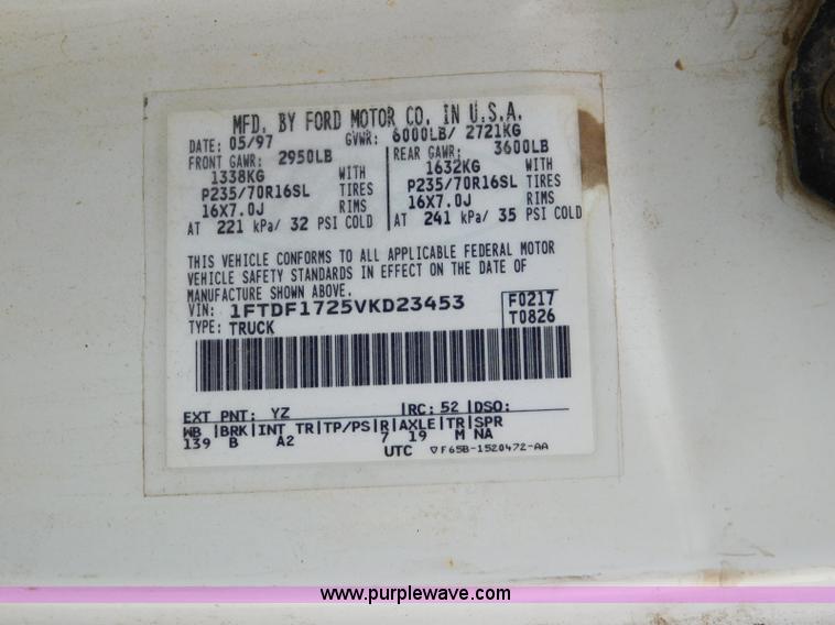 image for item L5833 1997 Ford F150 pickup truck