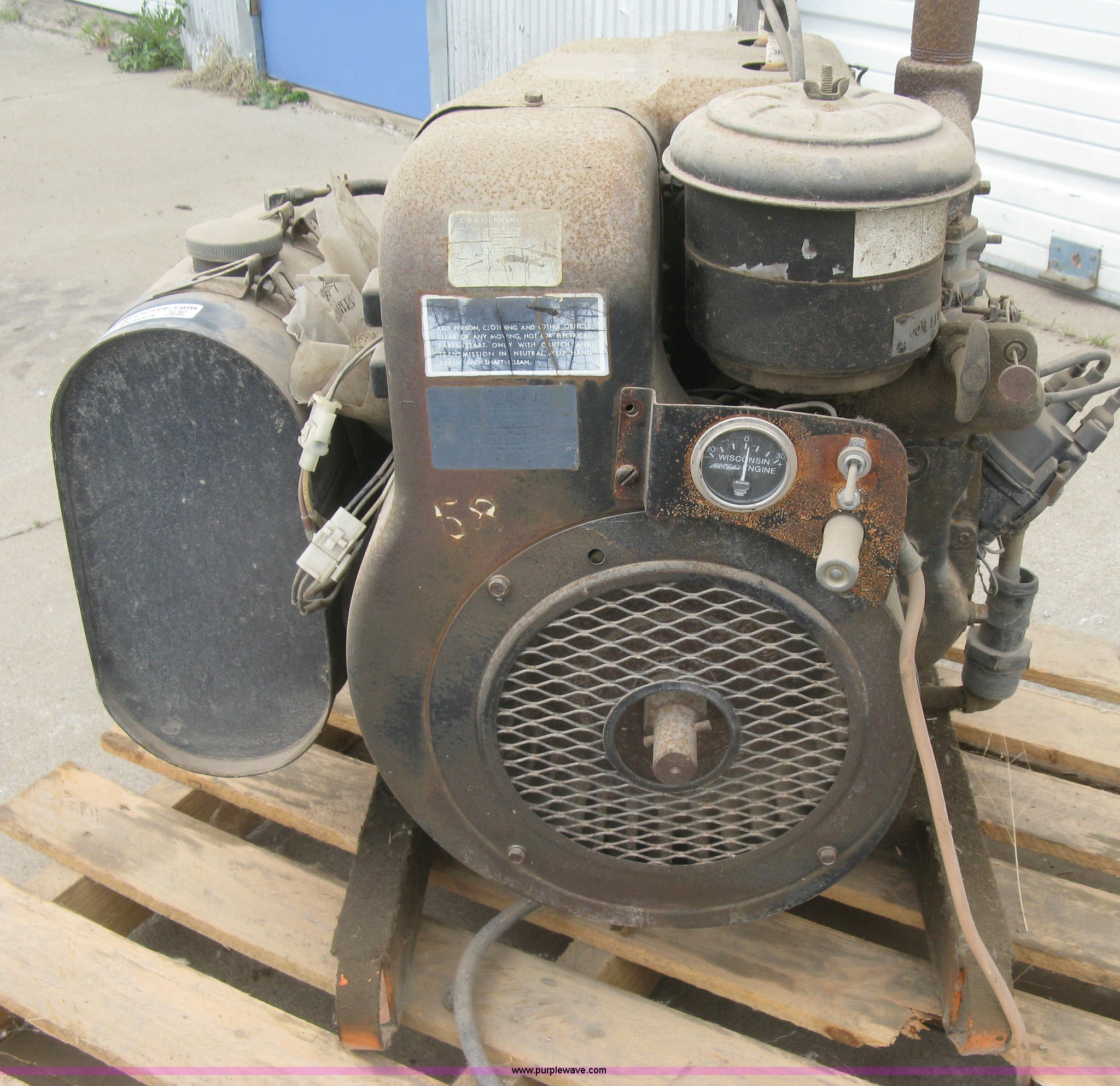 Wisconsin two cylinder gas engine in McPherson, KS Item BF9885 sold
