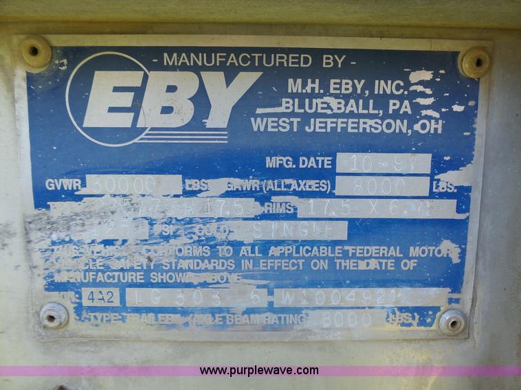 image for item AL9172 1998 Eby 125 livestock trailer