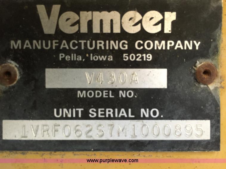 image for item G7325 1991 Vermeer V430A trencher
