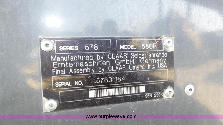 image for item K8257 2010 Claas Lexion 580R Series 578 combine