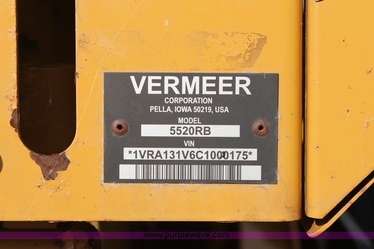 image for item K8872 2012 Vermeer Rebel 5520 round baler