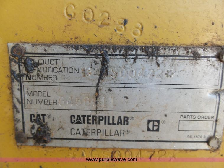 image for item J2792 2000 Caterpillar 345B L Series II excavator