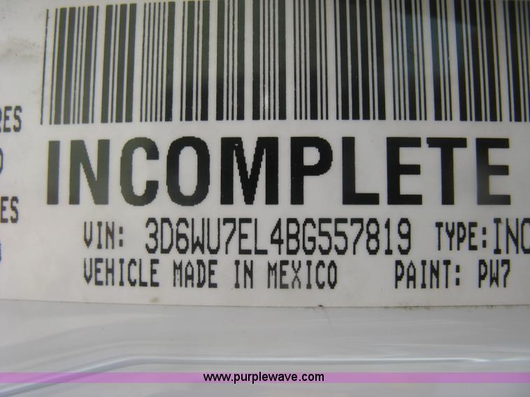 image for item J2798 2011 Dodge Ram 5500 bucket truck