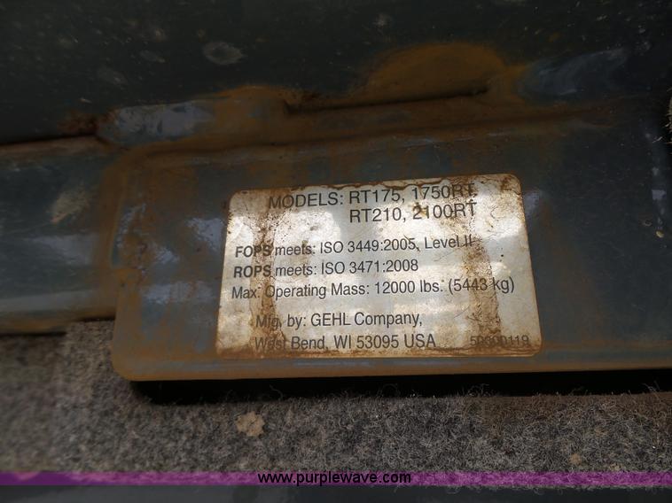 image for item K2229 2012 Gehl RT210 Turbo skid steer