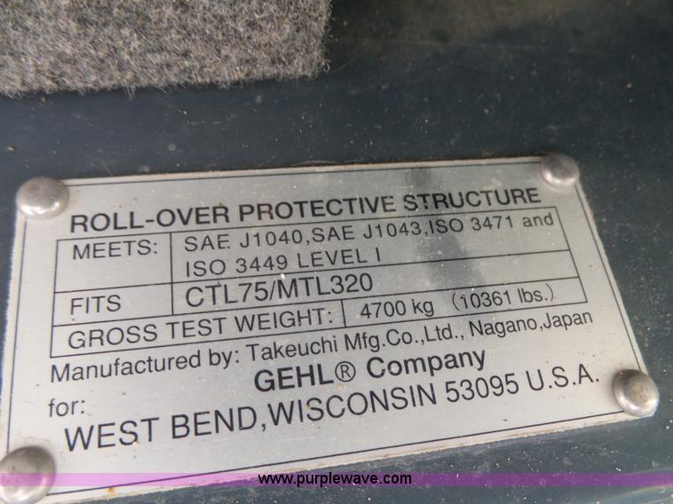 image for item K2230 2008 Gehl CTL75 Turbo skid steer