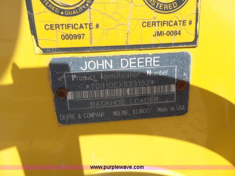 image for item K4531 1997 John Deere 310E backhoe