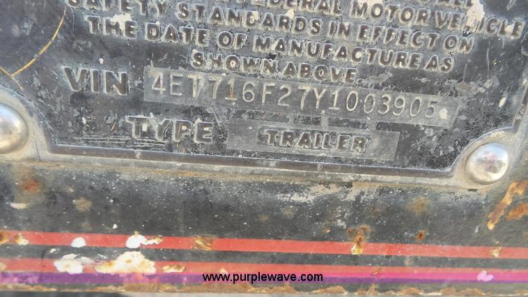 image for item K4544 2000 Eagle equipment trailer