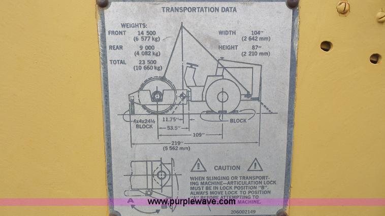 image for item K5117 Bomag BW120PD vibratory padfoot roller