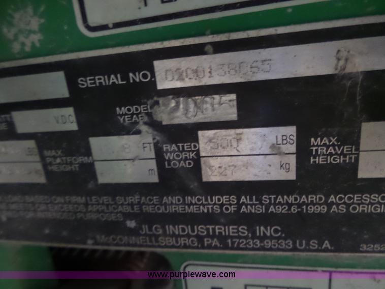 image for item L6068 2005 JLG 1930ES scissor lift